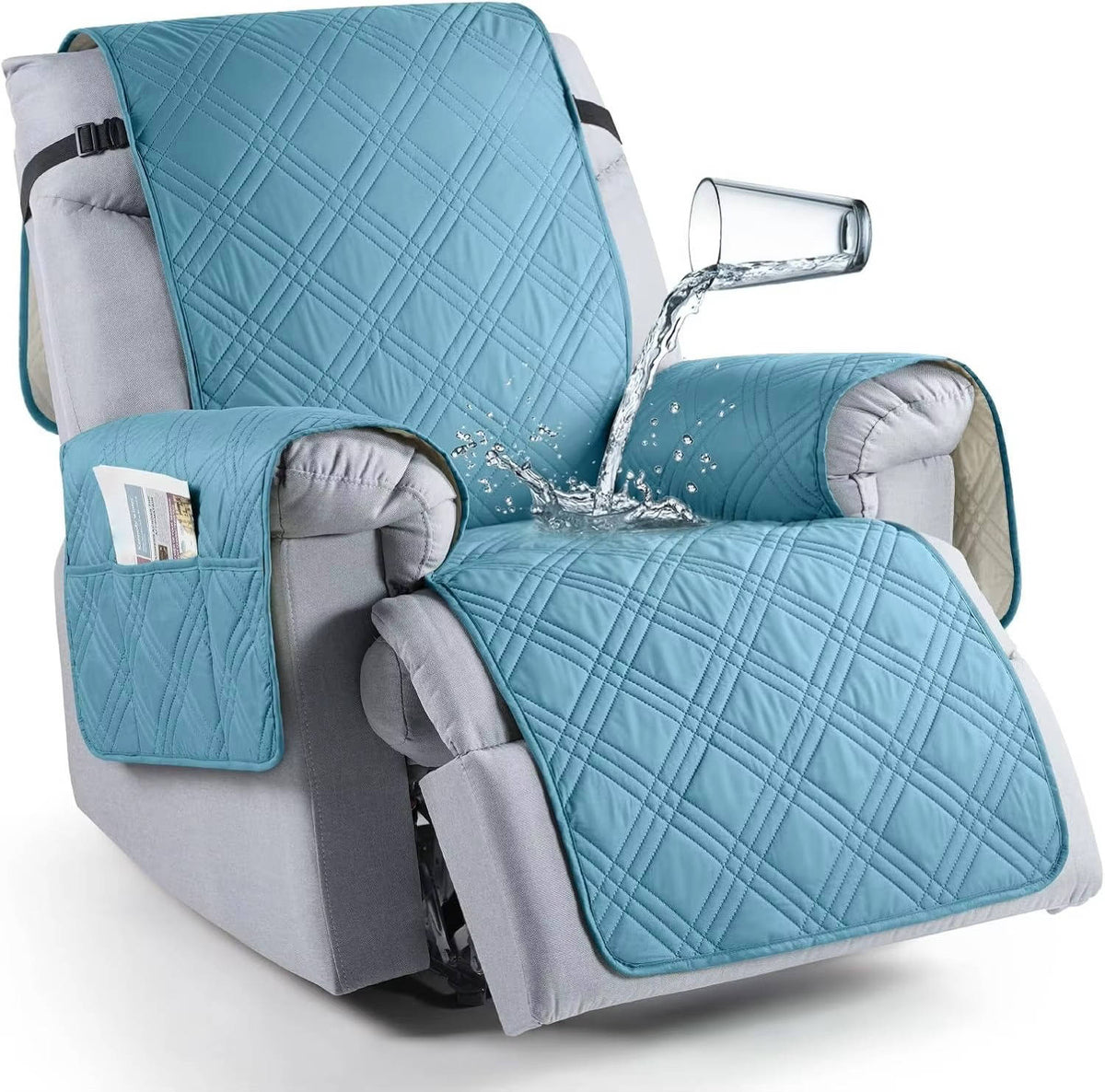 Waterproof Recliner Chair Cover - 5-Layer Furniture Protector from Pets, Kids & Spills, Stretch Fit for Most Recliners