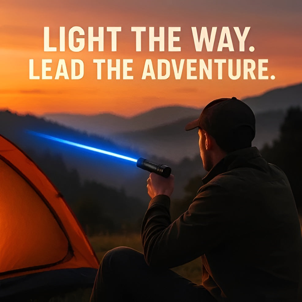 Tactical LED Flashlight with Laser Pointer - Durable Compact Torch for Camping, Hiking, Emergencies & Everyday Carry